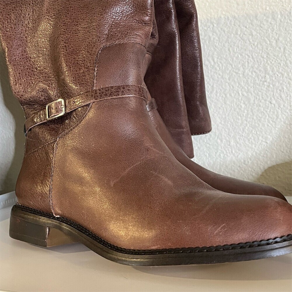 SOLD 

Franco Sarto Haylie Riding Boots Womens 8 M Brown Knee High Wide Calf